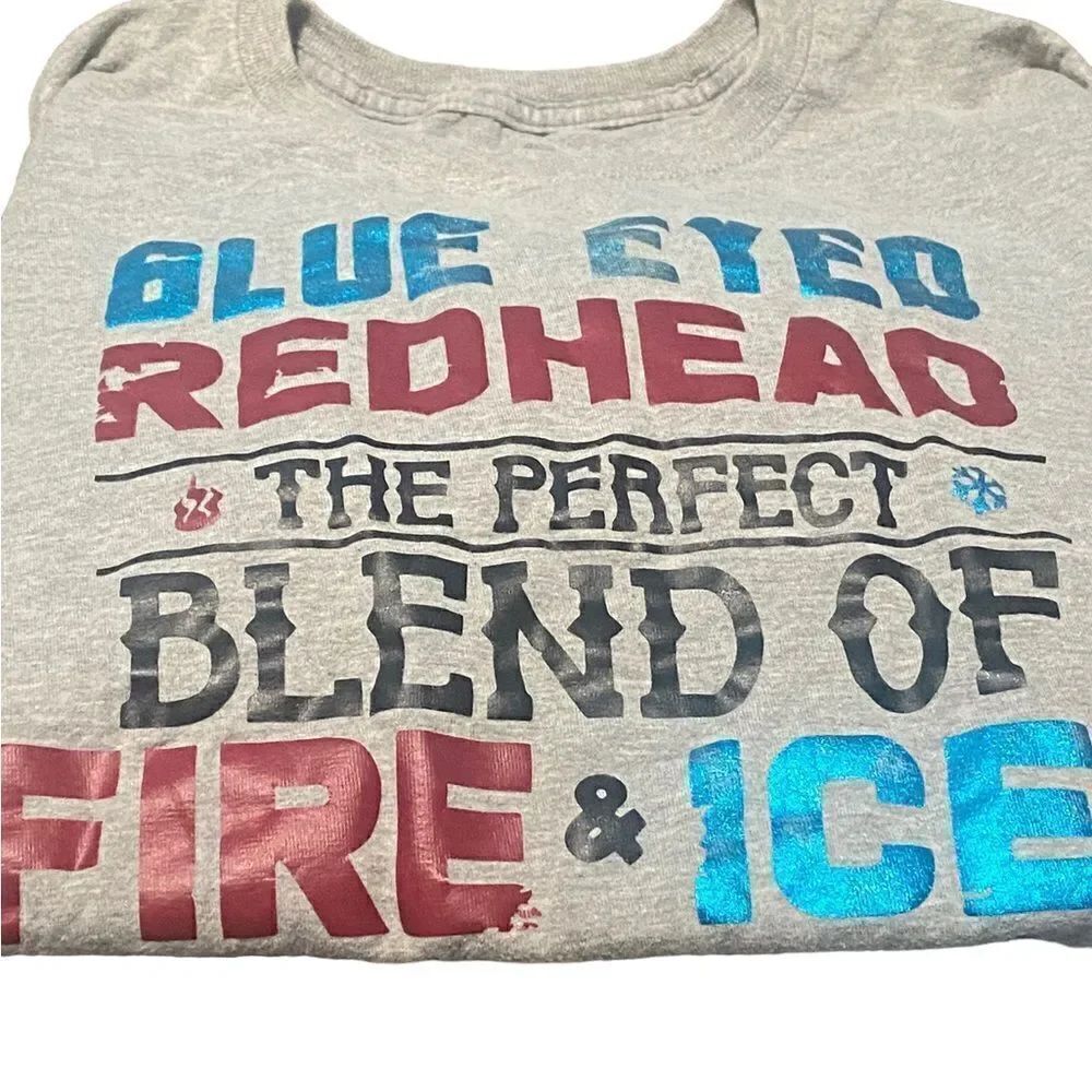 Blue eyed red head the perfect blend of fire and ice size adult small excellent